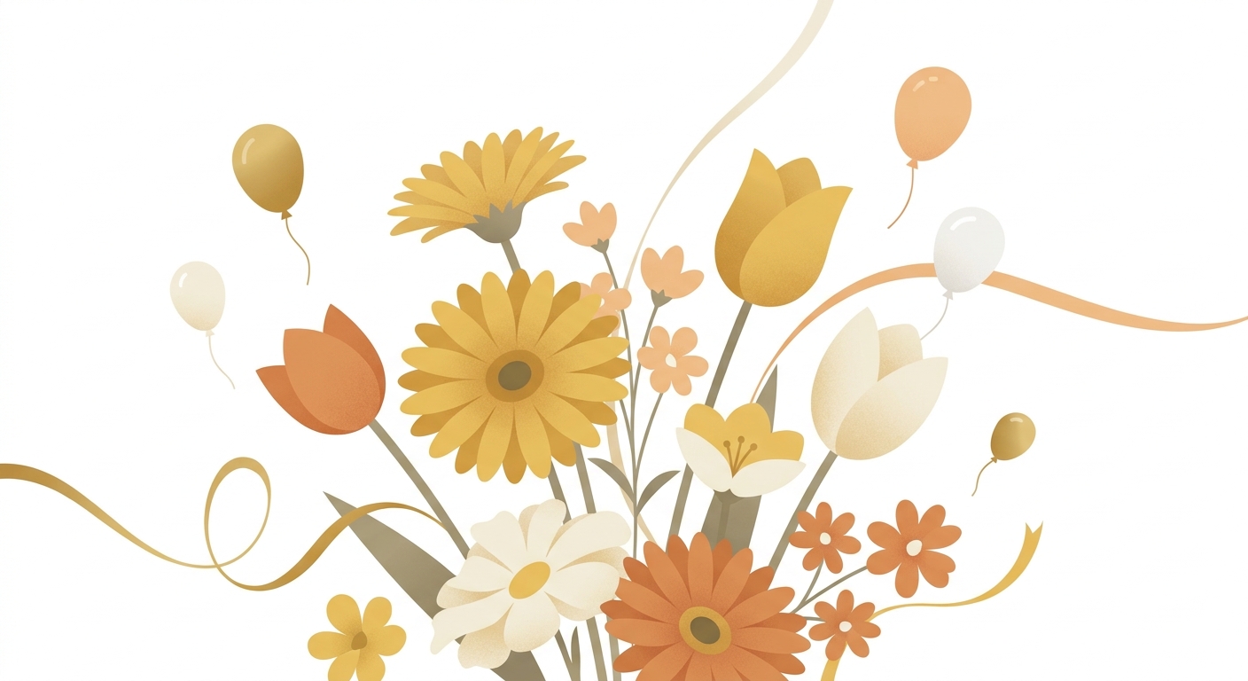 A detailed close-up of a yellow furasta arrangement, showcasing various yellow flowers such as gerberas, tulips, and som