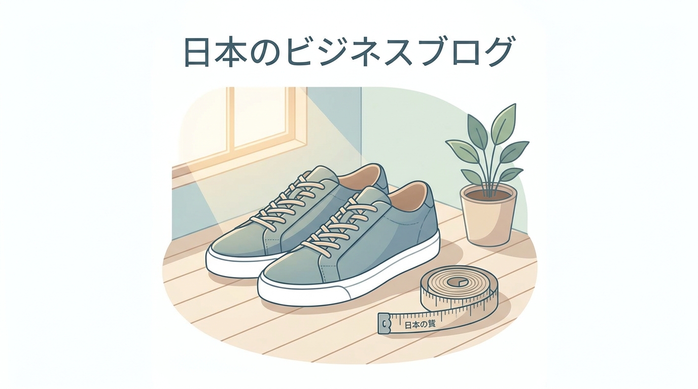 A stylish pair of sneakers on a wooden floor with a measuring tape nearby, cozy lighting, professional photography