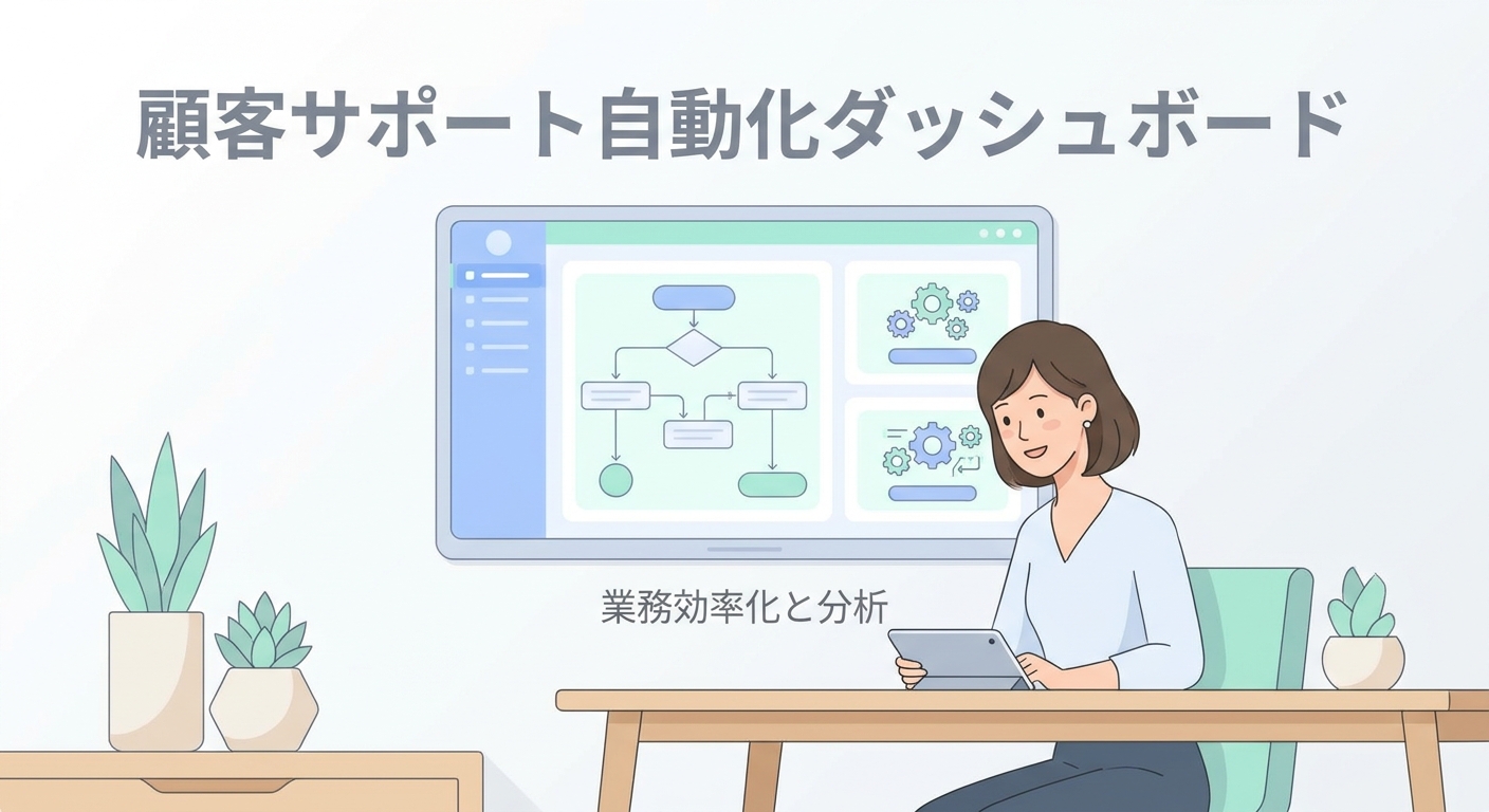 Business manager analyzing automated customer support workflows on a visual dashboard, bright professional lighting