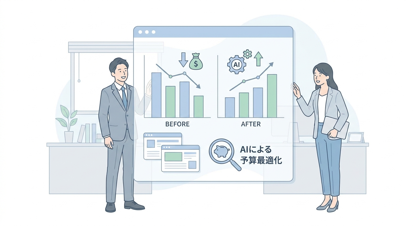 Financial comparison chart and digital interface elements on a clean office background, representing website development